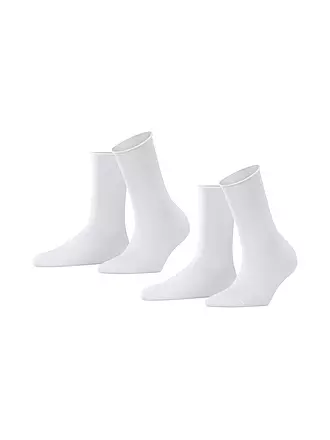 FALKE | Happy Socken 2er Pkg white | 